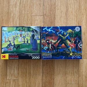 Jigsaw Puzzles Set - Vibrant Art and Marvel Heroes